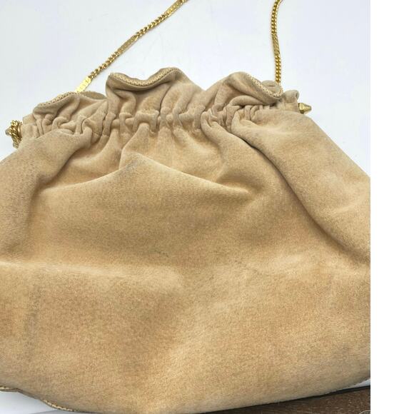 Carlo Fiori Tan suede Leather Patchwork Snakeskin Handbag‎ Italy Vtg
Chain Strap - Picture 5 of 9